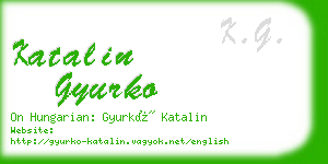 katalin gyurko business card